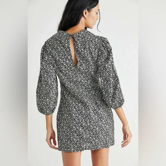 Free People Floral Puff Sleeve Mini Dress - Picture 2 of 10